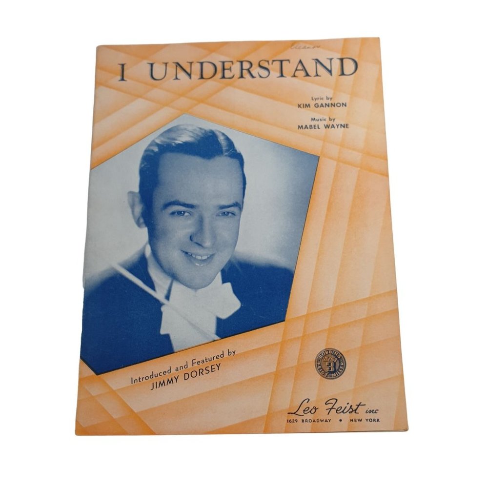 Vintage Sheet Music 1941 I Understand Voice Piano Guitar Easy Listening Dorsey